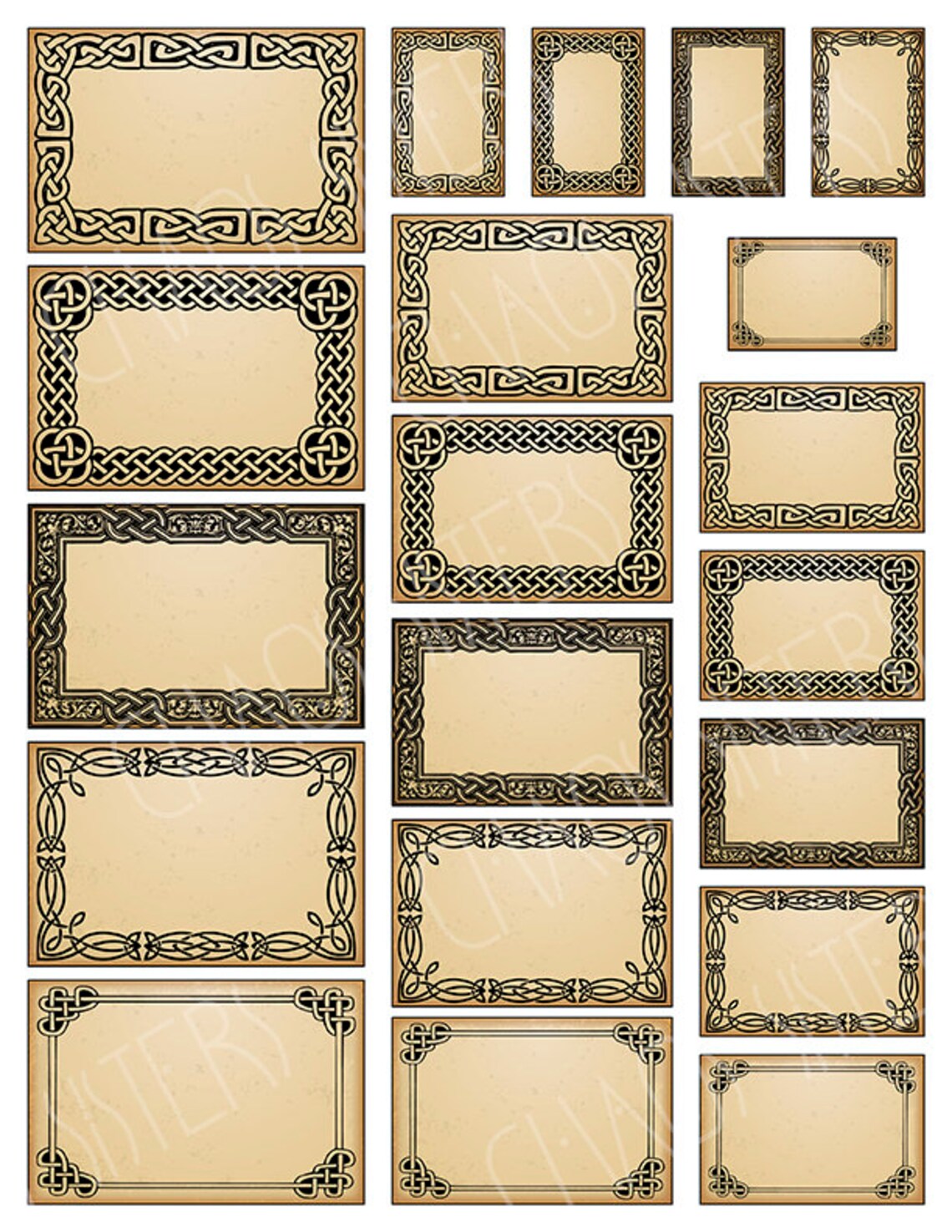 5 blank celtic apothecary labels set printable potion label etsy