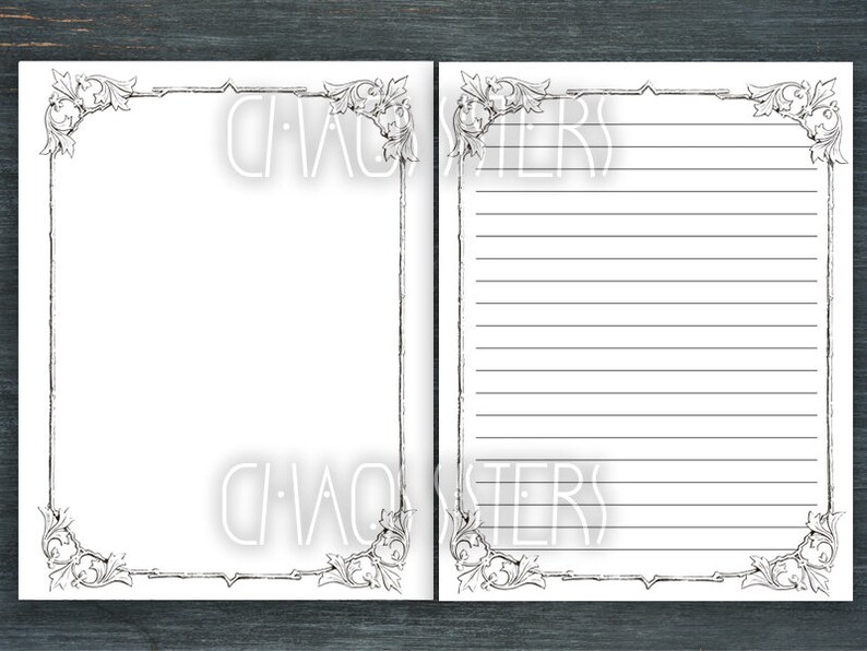 Blank Book of Shadows Page Printable Vintage Page Digital | Etsy