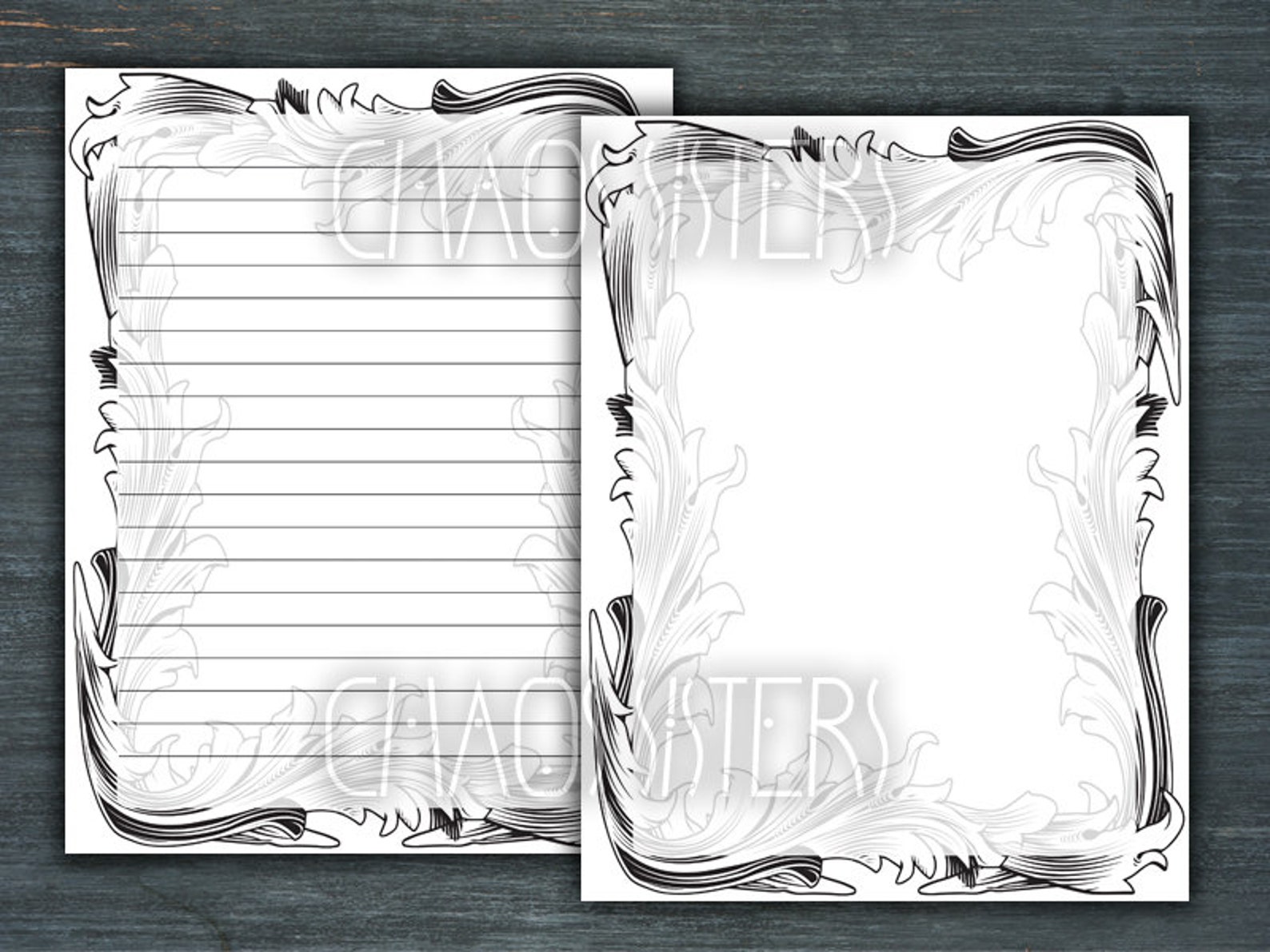 Vintage Border Book of Shadows Printable Page Digital | Etsy