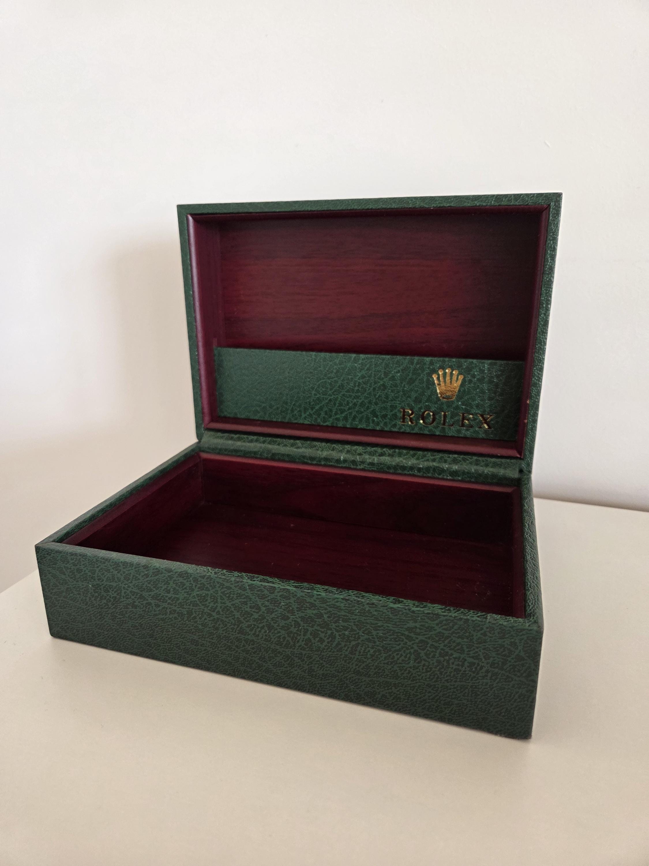 Rolex Green and Wood Tone Presentation Watch Box with Accessories Let main image 3