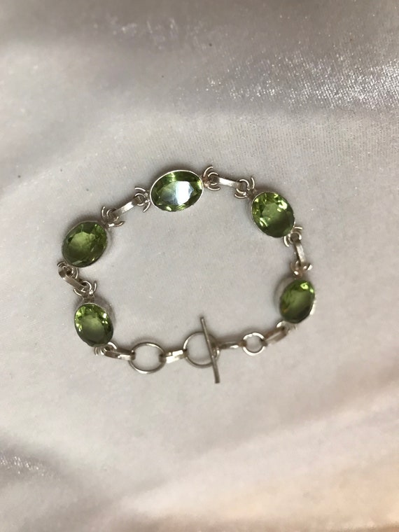 Sterling Silver Peridot Bracelet