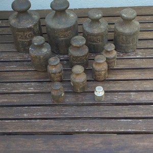 Vintage Iron Weights Set