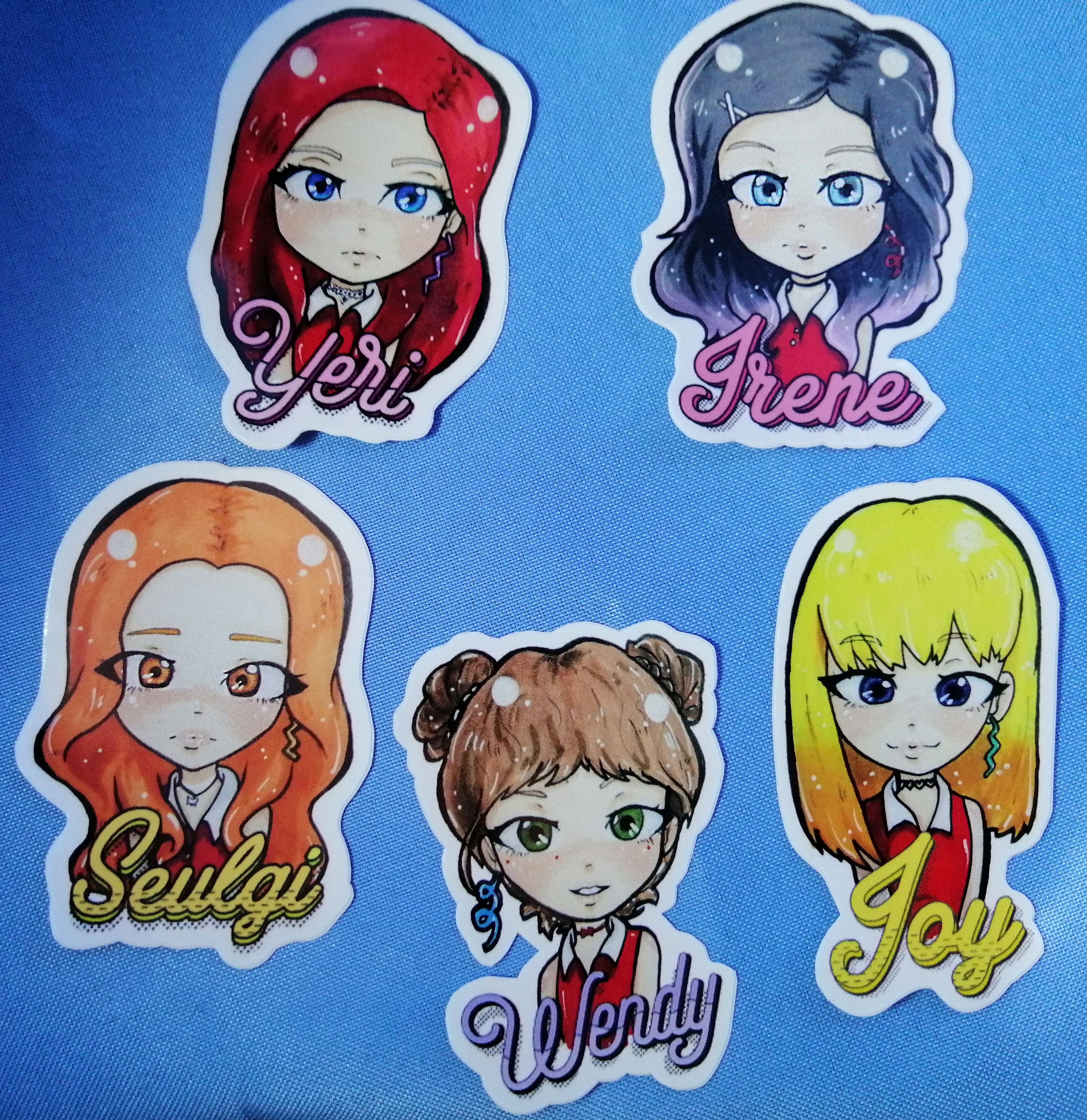 red velvet stickers russian roulette ver kpop fanart etsy