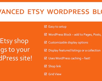 Blocco avanzato di Etsy WordPress