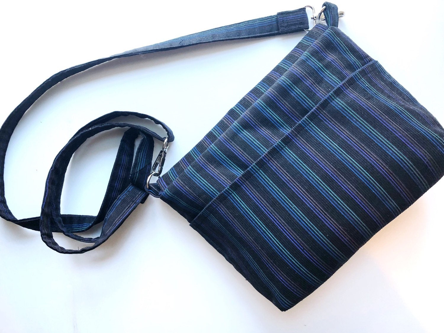 Blue Corduroy Crossbody Dog Fabric Bag Beautiful Purse | Etsy