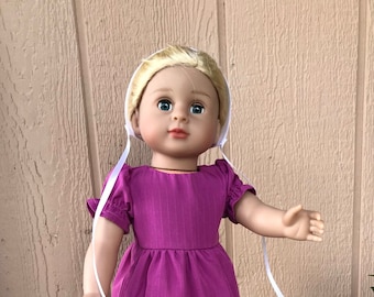 Amish Doll Dress For 18 Inch Doll Historical Outfit American Girl Dolls Raspberry Pink