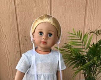 Amish Doll Dress For 18 Inch Doll Historical Outfit American Girl Dolls Light Blue