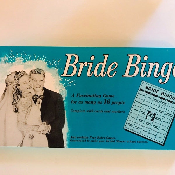 Vintage Bingo Bride Board Game Leister Game Co. 1957 Complete W Four Extra Games
