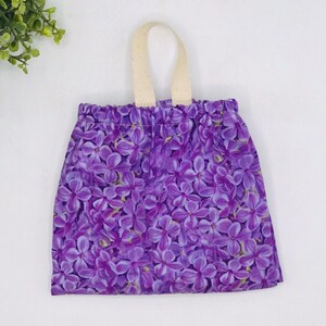 Grocery Bag Holder: Plastic Bag Organizer, Choose Prints, Holds 25+ Bags Purple