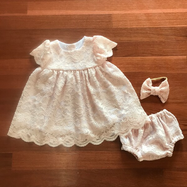 Pink Lace Dress Etsy