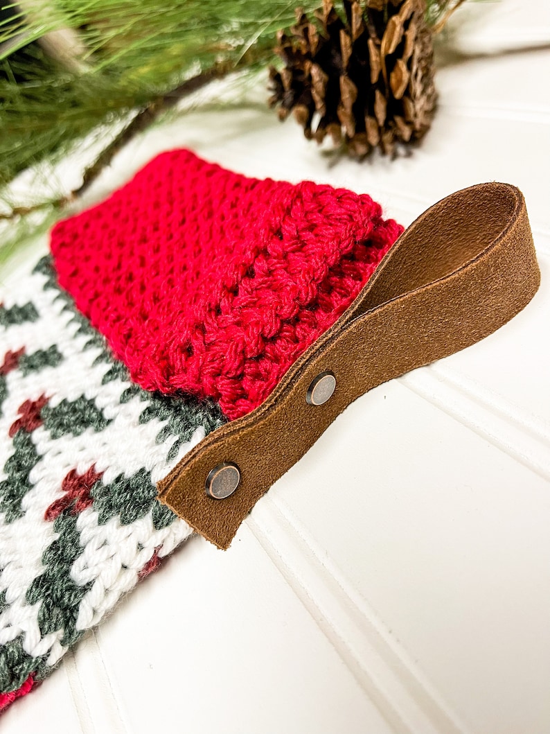 Nordic Heirloom Stocking Crochet Pattern Only Crochet Christmas Stocking image 5