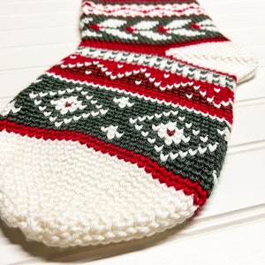 Holly Jolly Heirloom Stocking Crochet Pattern Only Crochet Christmas Stocking image 4