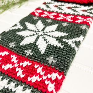 Nordic Heirloom Stocking Crochet Pattern Only Crochet Christmas Stocking image 3