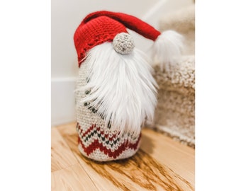 Christmas Gnome - Crochet Pattern Only - Christmas Crochet Gnome Decoration