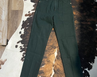 Dark Green Wrangler Cowboy Cut Jeans