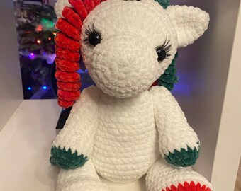 Peluche licorne pailletée