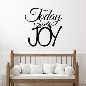 Today I Choose Joy Metal Wall Art / Choose Joy Sign / Metal Scripture Wall Art / I Choose Joy Metal Letters / Metal Joy Encouragement Sign