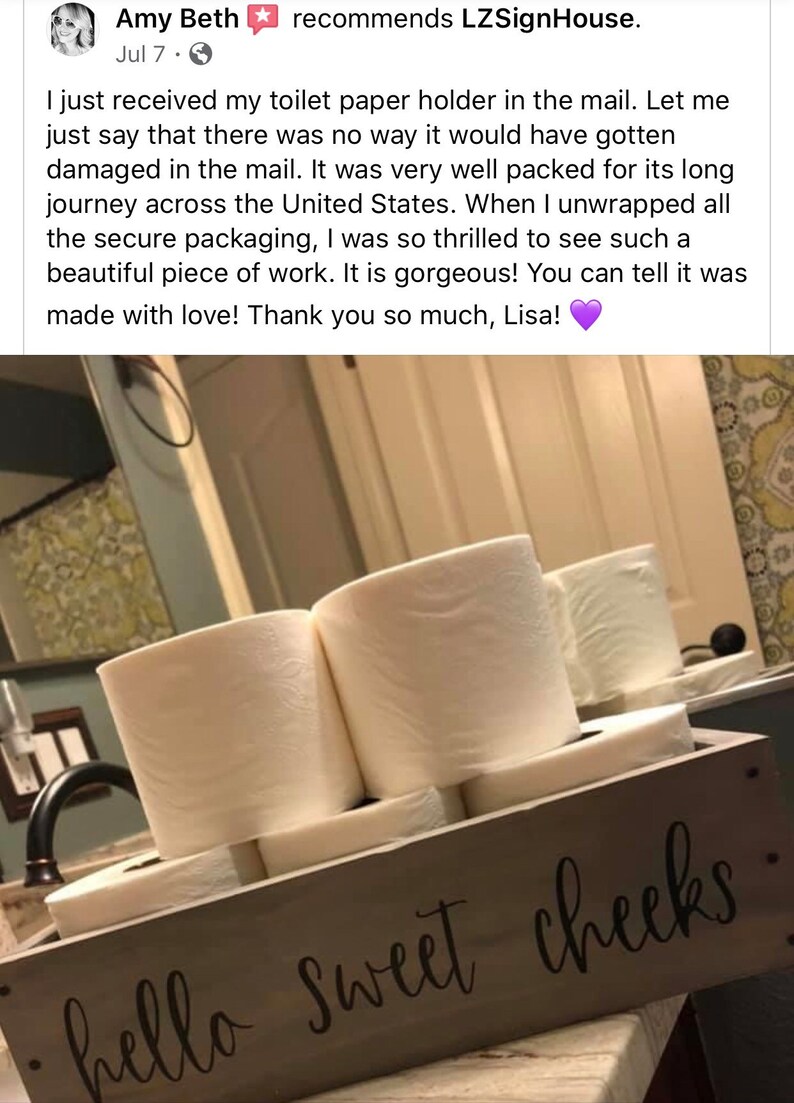 Hello Sweet Cheeks Toilet Paper Holder Bathroom Caddy Etsy