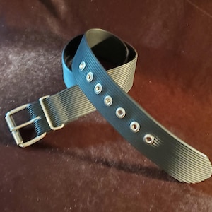 Rubber Garrison Belt, Heavy Metal Buckle, 2 Inch