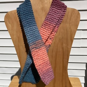 Hand Knit Multicolored Scarf
