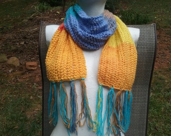 Knit Scarf with Tassels