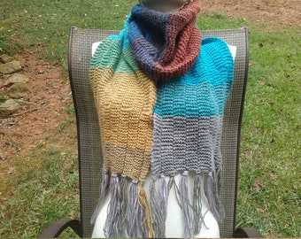 Knit Scarf With Tassels