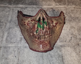 Bloody Death Cannibal Skeleton Zombie Snotty Nose Mask Version 1 Halloween Costume Cosplay