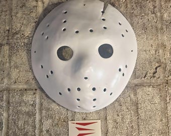 Jason Voorhees DIY Blank Mask & Chevron Replica Friday the 13th Part 8 Cosplay Costume Halloween Prop Collectible Horror Movie Memorabilia
