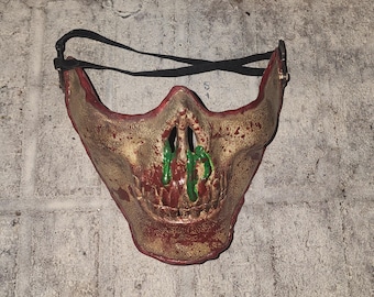 Bloody Death Cannibal Skeleton Zombie Snotty Nose Mask Version 2 Halloween Costume Cosplay