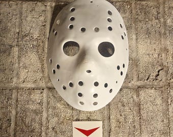 Jason Voorhees DIY Blank Mask W/ Chevron Replica Friday the 13th Part 3 Cosplay Costume Halloween Prop Collectible Horror Movie Memorabilia
