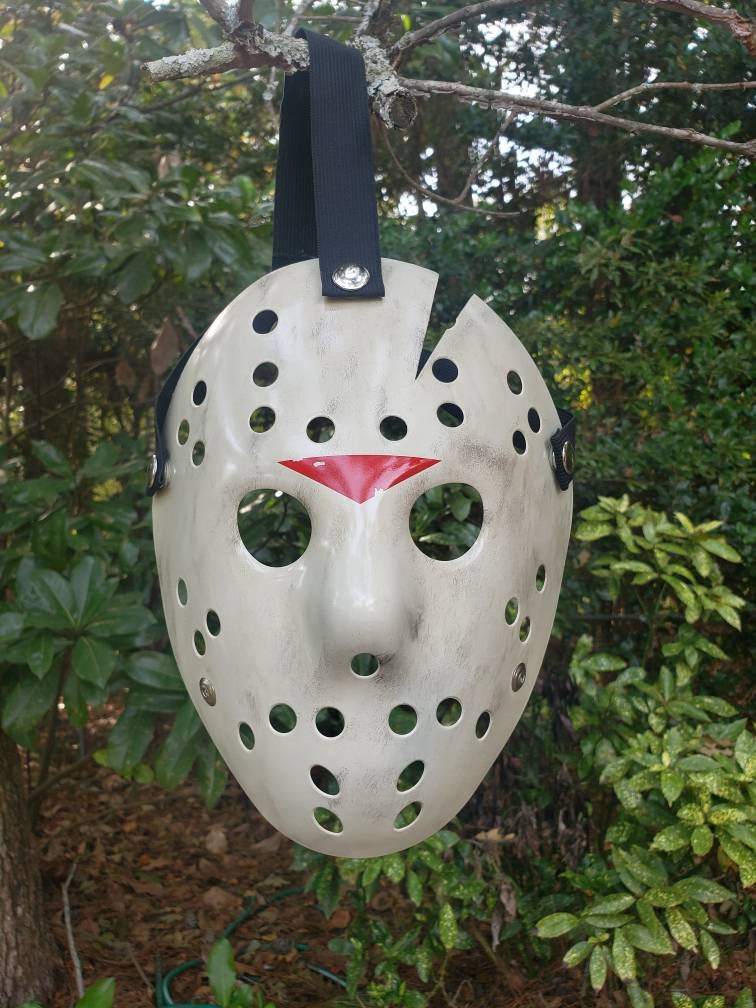 Friday the 13th Jason Voorhees Mask Part 6 Jason Lives with Display Stand