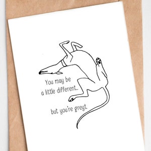 Carta Greyhound stampabile, Carta Greyhound, Carta Greyhound di ringraziamento, Carta Greyhound divertente, Carta Greyt, Carta Greyhound con download digitale