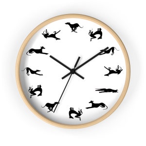 Greyhound Wall Clock, Greyhound Art, Greyhound Gift, Greyhound Silhouette, Greyhound Adoption, Whippet Art, Greyhound Decor, Home Decor
