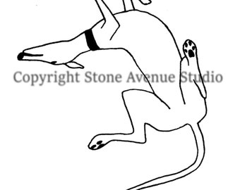 DIGITAL DOWNLOAD - Printable Greyhound Art, Greyhound Download, Cute Greyhound, Greyhound Roaching, Greyhound Graphic, Funny Greyhound