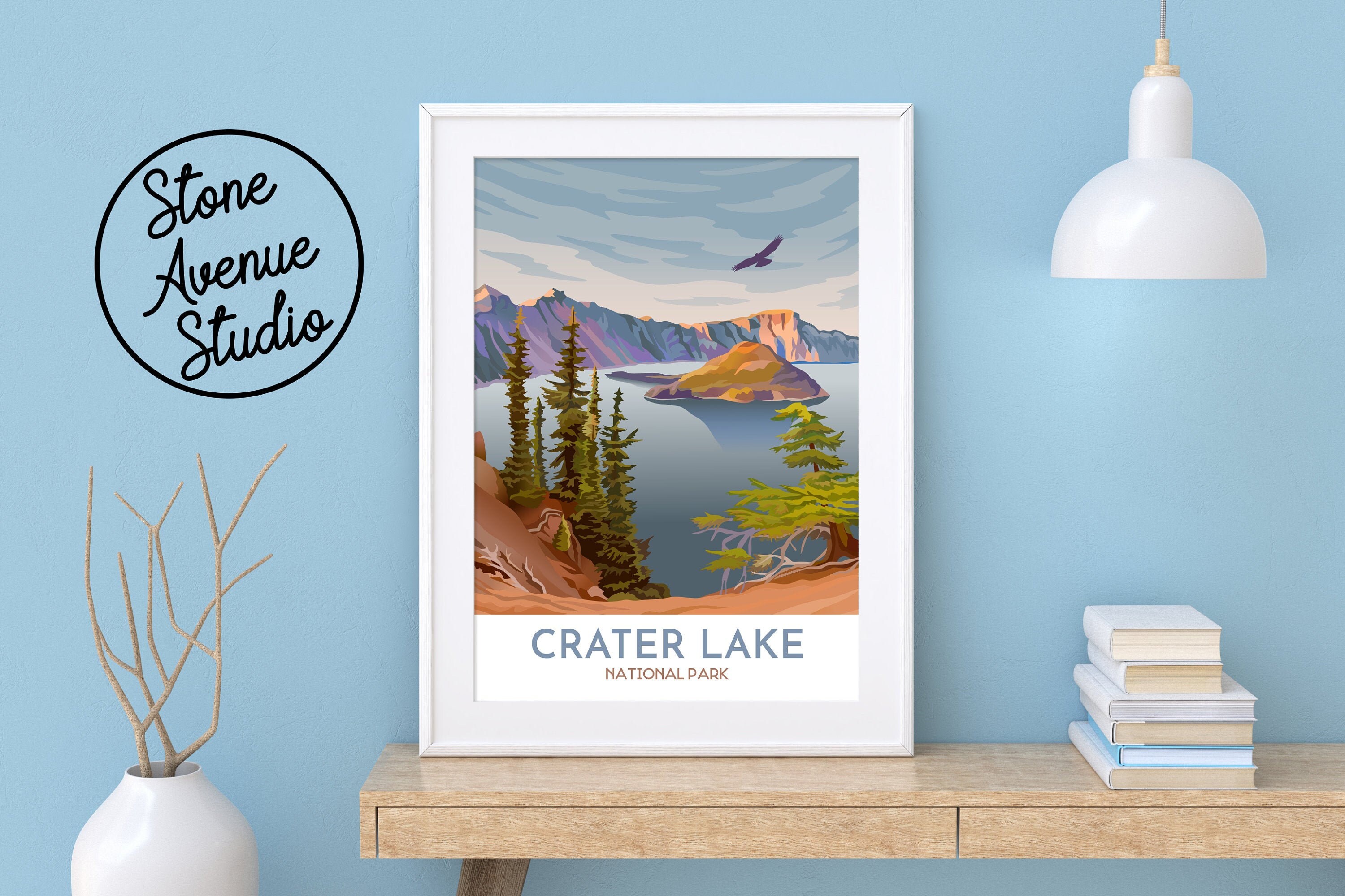 Crater Lake National Park Print | Crater Lake Sunrise Poster
