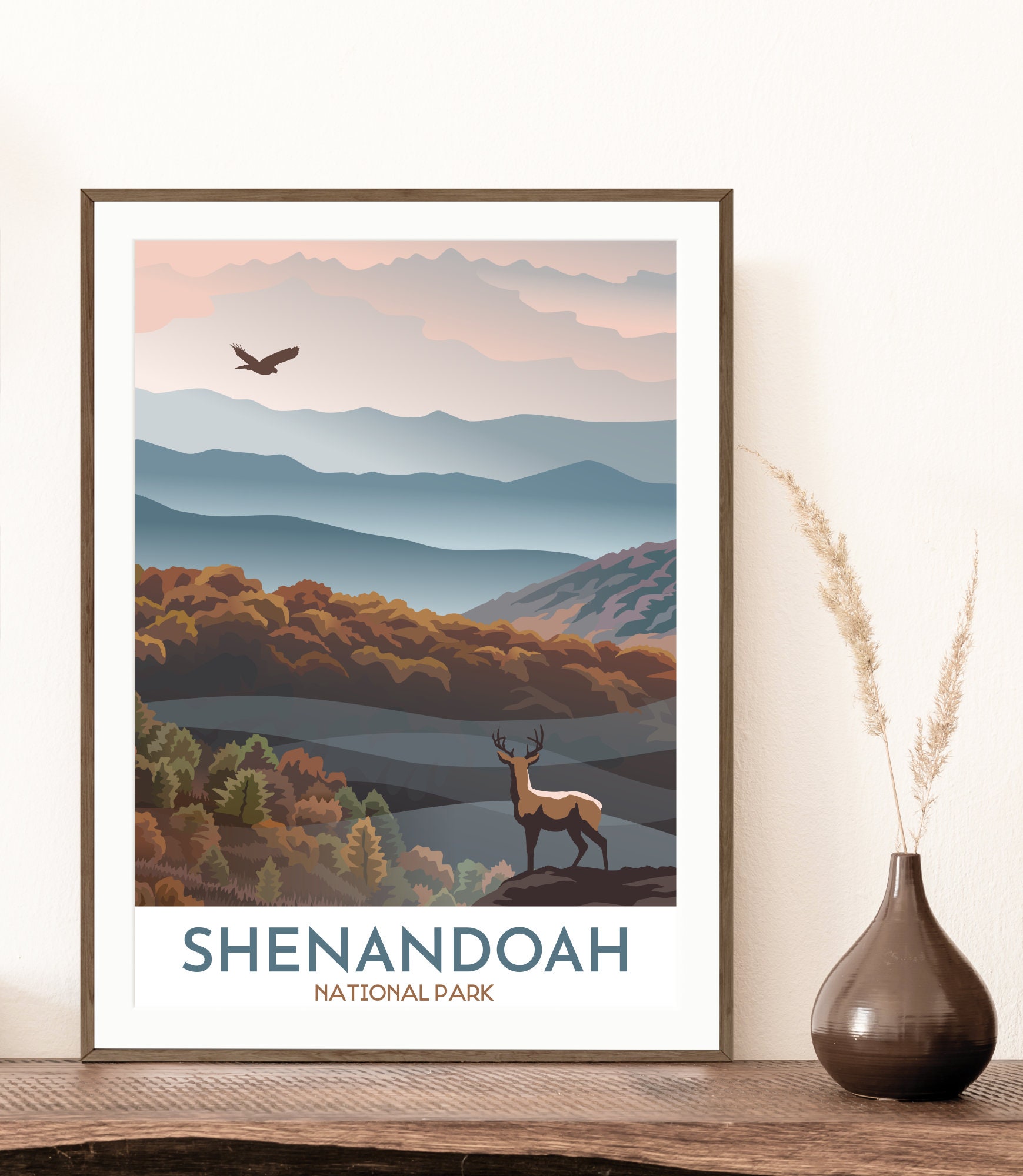 Shenandoah National Park Print Blue Ridge Mountains Poster Etsy UK