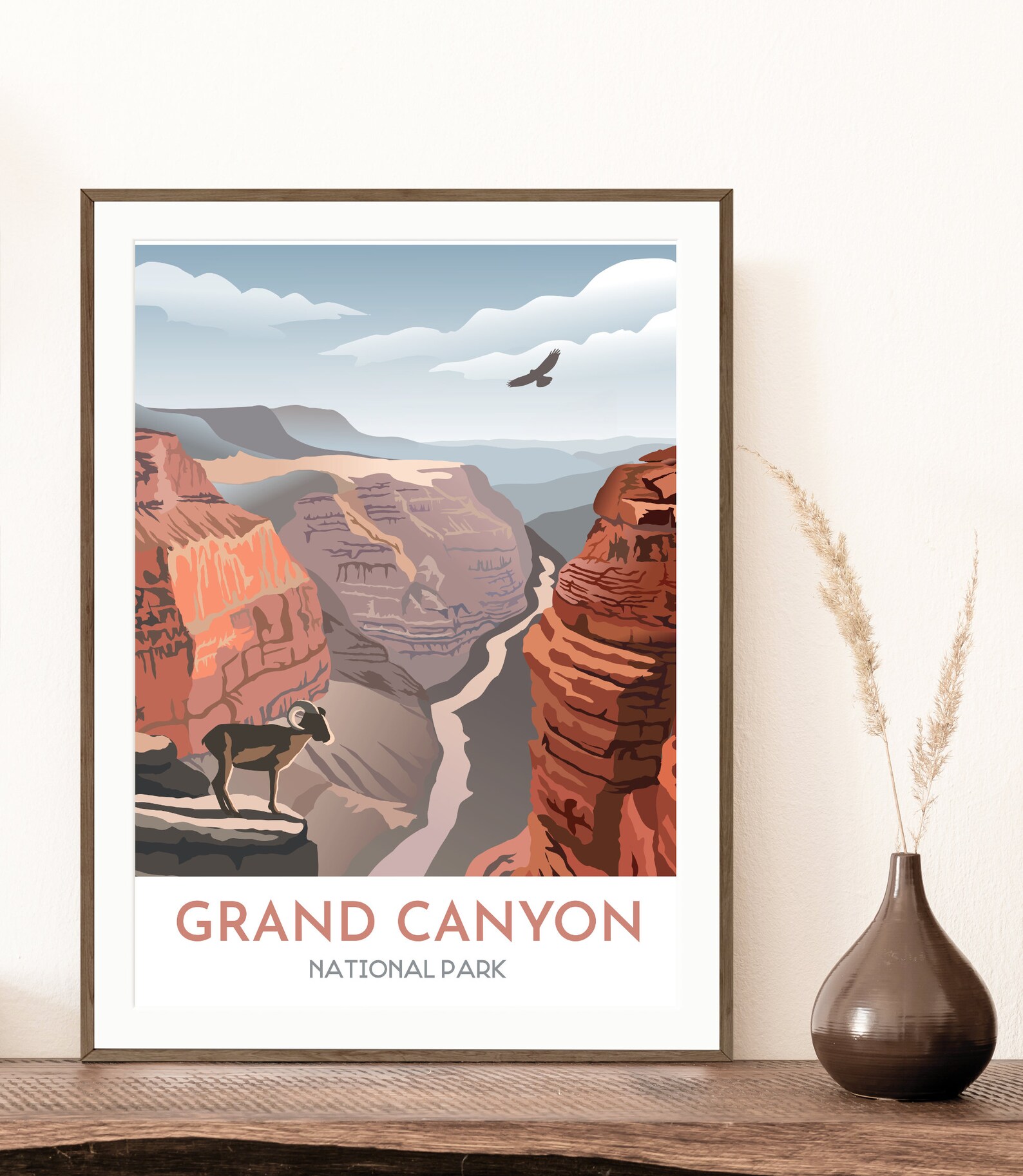 Grand Canyon National Park Poster Grand Canyon Travel Print | Etsy