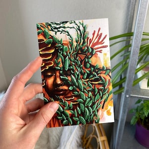Reishi Postkarte 4 "x 6" Mini Kunstdruck