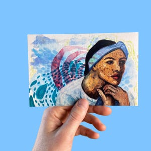 Cartão postal profundo 4" x 6" Mini impressão artística