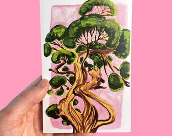 Pink Pine Postcard 4" x 6" Mini Art Print