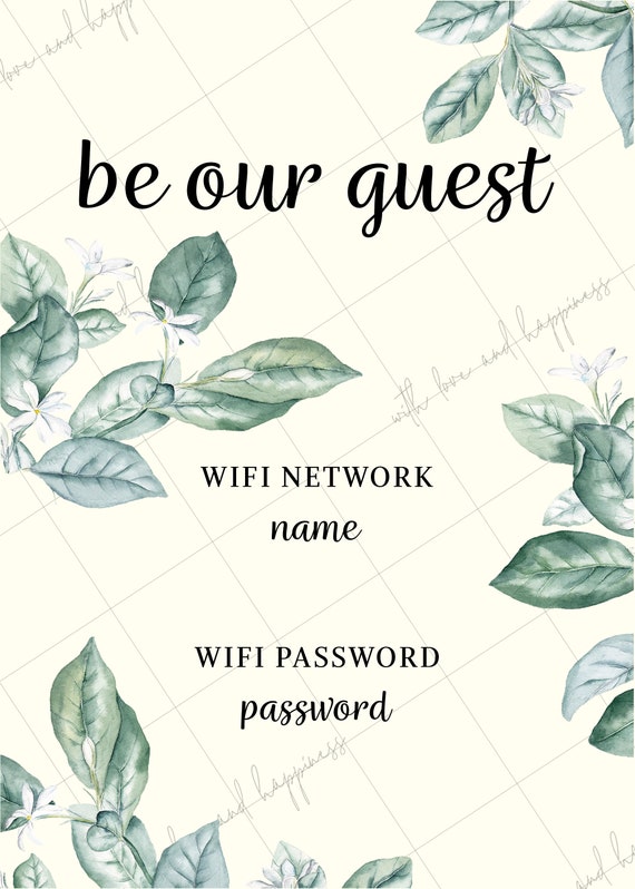 Wifi Password Sign Leaf Wreath Be Our Guest Handmade Products Party Supplies Wifi Password Sign Leaf Wreath Be Our Guest Handmade Products Party Supplies