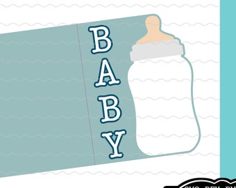 Baby Bottle Card SVG Baby Announcement Card svg Baby Shower Invites Newborn Card PNG JPG Baby Shower Card 1st Birthday Idea baby bottle svg