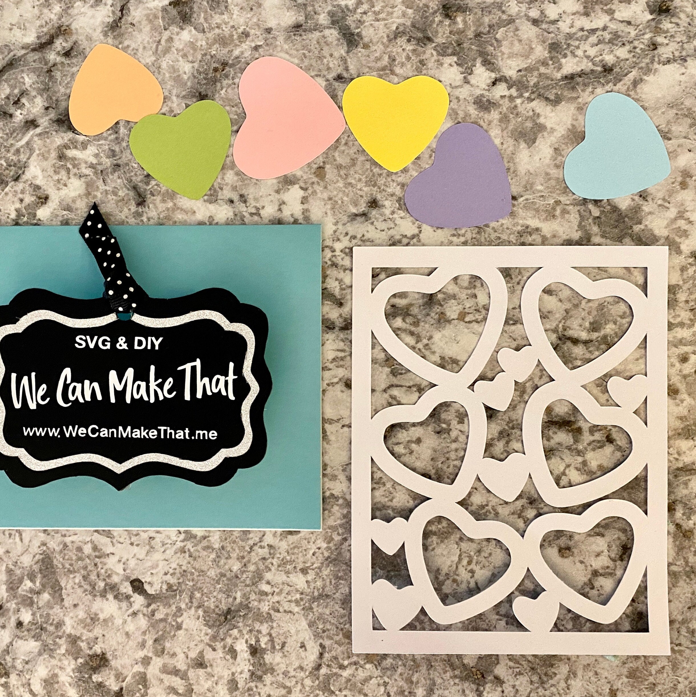 Candy Heart Card SVG, Valentine's Day Card Cut File, Svg Valentines ...
