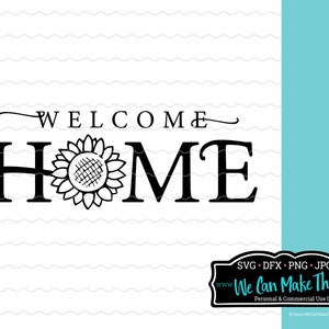 Sunflower Home Doormat SVG, Home doormat svg, home door mat cut file, svg png dfx, svg for diy doormat, Cricut doormat