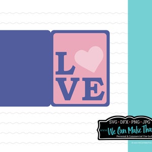 Love Card SVG, Valentine&#39;s Day card for Cricut, Wedding card svg png dfx, easy Valentine&#39;s card, anniversary card png dfx, valentines svg