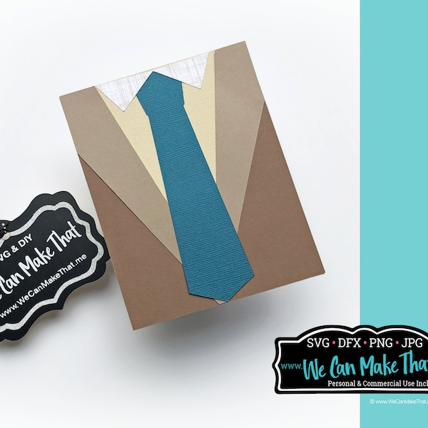 Dad Shirt and Tie Card SVG