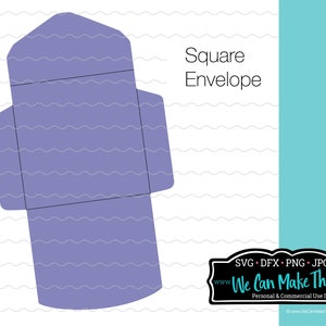 Square Envelope SVG File for cricut, easy to make Cricut svg, Cricut card, gift card envelope, mini envelope file, png, jpg, square envelope