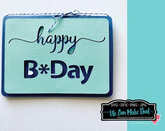 Alles Gute zum Geburtstag Karte SVG, Cricut Cut Datei (Digitaler Download)