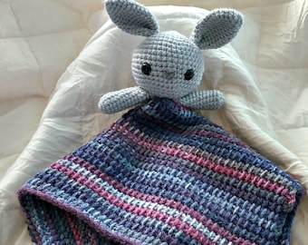Crochet Bunny Lovey: Handmade Baby Security Blanket
