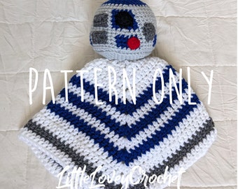 Star Wars R2D2 Lovey Blanket Pattern | Star Wars Baby | Lovey Crochet Pattern | PDF download